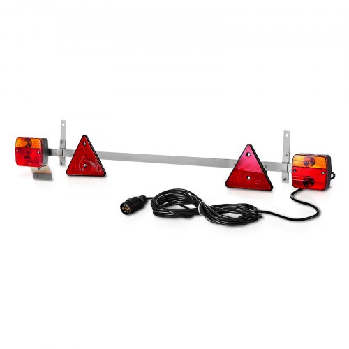 VEVOR Anhängerlichter Anhängerleuchten mit Modi (Bremslicht/Blinklicht/Rücklicht/Kennzeichenleuchte), wasser- und staubdichtes Anhängerbeleuchtungsset mit Kabelbaum für Boot, Wohnmobil