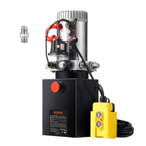 

VEVOR Hydraulikpumpe Hydraulikaggregat 12 V Hydraulikaggregat 1600 W, Einfachwirkende Hydraulikpumpe Hydraulic Power Pack, 3,79 L Tank Hand Pump Hydraulikaggregat, für Aufzüge, Gabelstapler usw.