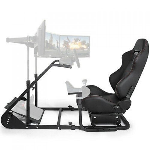 VEVOR RS6 Racing Simulator Cockpit-Gaming-Stuhl mit Ständer Carbon Steel Dynamic
