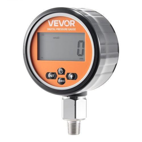 VEVOR digitales Hydraulikdruckmessgerät, 0-700 Bar Hydraulikdrucksensor, Manometertester mit 1/4 Zoll NPT-Basiseingang für Baggerbaumaschinen, Hydraulikprüfmanometer Edelstahlgehäuse