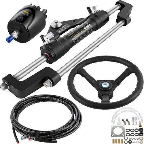 

VEVOR Hydraulisches Bootslenkungsset 300 PS, hydraulisches Lenkungsset Helmpumpe, hydraulisches Außenbordlenkungsset mit 20 Fuß hydraulischem Lenkschlauch für Bootslenksystem