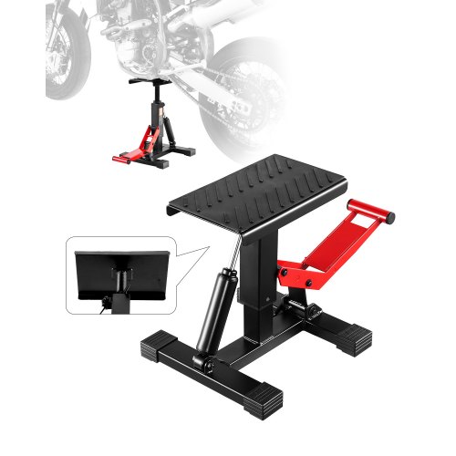 

VEVOR Motorrad Dirt Bike Stand Lift Jack Hebetisch (544 kg belastbar) höhenverstellbare Hebeständer mit hydraulischer Hebefunktion, höhenverstellbar (250-465 mm) für Reparatur von Motocross