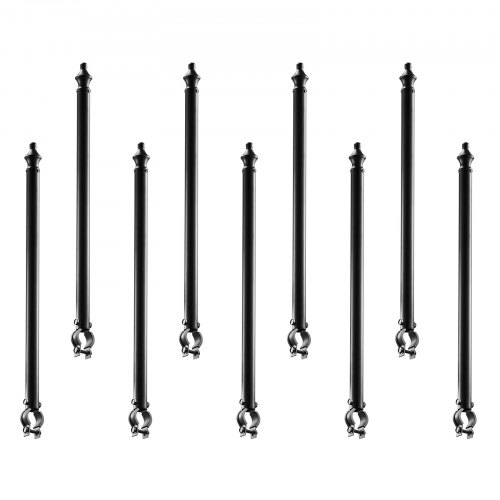 VEVOR Übersteigschutz Zaunerhöhung, 9 Pack, 695 mm Stacheldrahtabweiser für 3,3-3,8 mm Zaunoberseite, Ω-Halterung, Stacheldrahthalter zum Schutz der Privatsphäre in Hof, Bauernhof oder Garten
