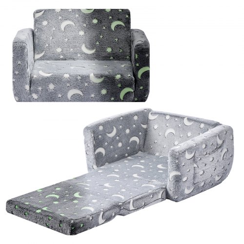 VEVOR Kindersofa Kindersessel Mini Couch Sofa 2 in 1 mit Armlehnen M Ausklappbar