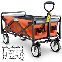 VEVOR Bollerwagen faltbarer Strandwagen Handwagen Gerätewagen faltbar Orange