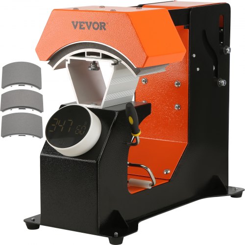 VEVOR 3 in 1 Kappenpresse Mützenpresse Heat Press Machine 16,3x8 cm, Heißpresse Transferpress mit 3 Padgrößen 16,8x7 cm, 16,8x9,8 cm, 15,5x7,6 cm, Heißpresse Transferpress Zeit- und Temperaturregler
