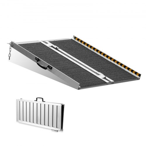 

VEVOR klappbare Rollstuhlrampe, tragbare Schwellenrampe aus Aluminium, 0,6 m, 363 kg