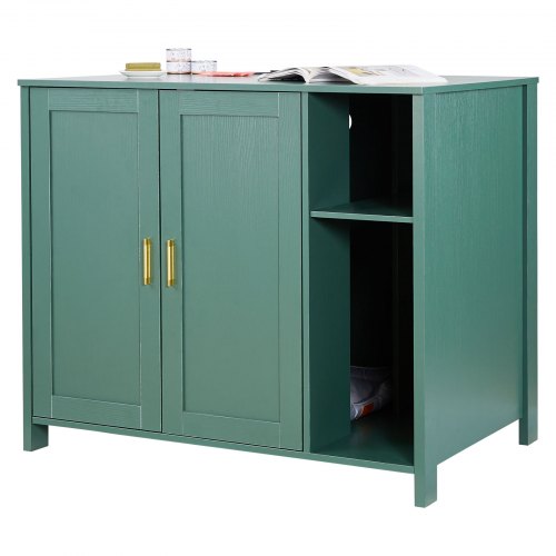 VEVOR Katzenschrank, 1050x680x885 mm, Katzenklo Schrank mit eingebauter Steckdose, Schublade & abnehmbarer Trennwand, passend für die meisten selbstreinigenden/intelligenten Katzentoiletten