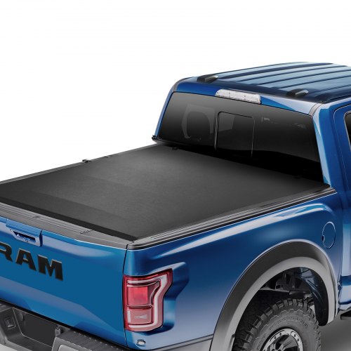VEVOR Vierfach faltbare Ladeflächenabdeckung, kompatibel mit Dodge Ram 1500 (inkl. Classic und New) von 2002-2024, Dodge Ram 2500 3500 (inkl. Classic und New), Fleetside 6,4' (76,3") Ladefläche