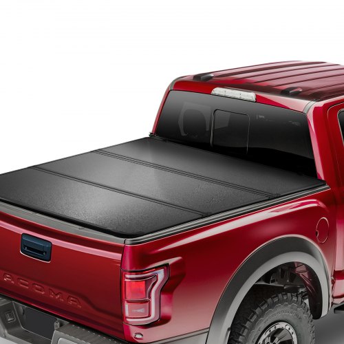 

VEVOR Dreifach faltbare Ladeflächenabdeckung, Kompatibel mit 2016-2023 Toyota Tacoma, 5' (60,5") Ladefläche, Passt nur auf 5,0' x 4,6' (60,5" x 55,0") Innenladefläche, 400 lbs Tragkraft, LED-Licht