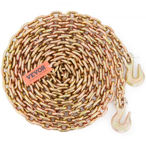 VEVOR Transportbinderkette G80 Abschleppkette mit Haken, 2222,6kg Last, 7,9375mm x 609,6cm