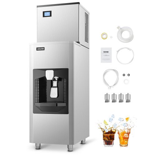 

VEVOR 136kg/Tag Kommerzieller Eisbereiter 80kg Vorratsbehälter Automatisch