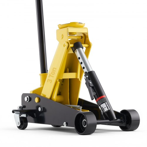 

VEVOR Hydraulischer Rangierwagenheber 3T Tagkraft, Wagenheber Hydraulik mit 130-500 mm Hubhöhe 125 mm Gummiauflage & Einzelzylinder, Autoheber aus Stahl mit 360° Mobilität für PKW SUV Pickup Werkstatt