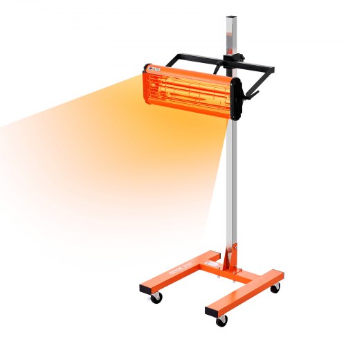 

VEVOR Infrarot-Härtungslampe, 1500 W, 1–60 Min. Zeiteinstellung, Auto-Härtungslampe mit automatischer Heizung und Halterung, 31,8 m² große Backfläche, Sprüh-Backkabinenheizungen, Lacktrockner