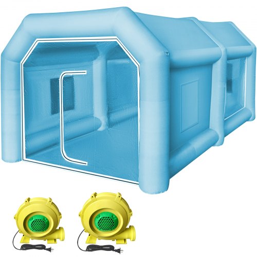 VEVOR Ausblasbares Autosprühkabine Zelt 4 x 2,5 x 2,2 m Lackierkabine Pop Up Zelt Campingzelt Großes Zelt