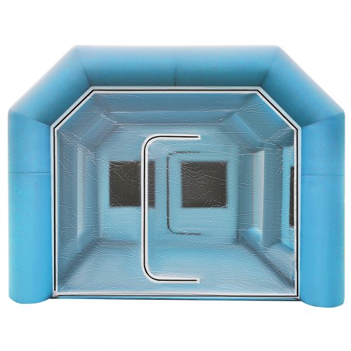 VEVOR Aufblasbares Zelt 19.7x9.8x8.2Ft Aufblasbare Sprühkabine Benutzerdefiniertes Zelt Aufblasbare Lackierkabine Zelt Autolackierkabine Riesige Workstation 210D Oxford Stoff mit 2 Gebläsen