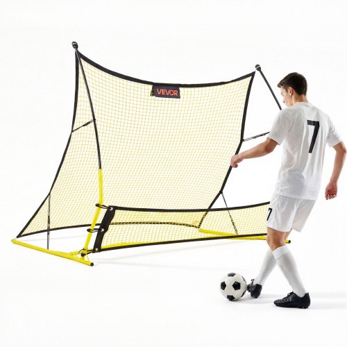 VEVOR Fußball-Rebounder 1830 x 1085 mm, 2-in-1 Rückprallnetz für Ballkontrolle & Passübungen, Rebounder mit Verdickten Fiberglasstangen & Eisenrohren, Trainingsgerät für Jugendliche & Erwachsene