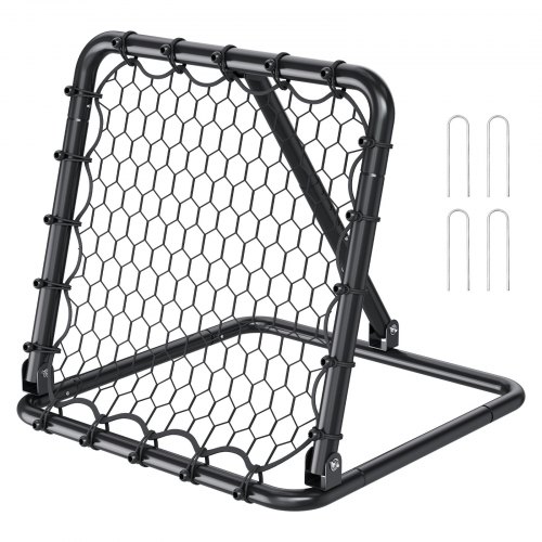 

VEVOR Fußball-Rebounder Rückprallnetz Kick-Back 34 x 34 Zoll tragbare Fußball-Trainingsgeschenke, Tornetz mit vollständig einstellbaren Winkeln, Hilfsmittel und Ausrüstung für alle Altersgruppen