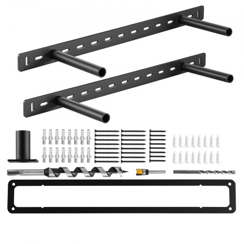 

VEVOR Regalhalterung, 2 Stk., Tragkraft 68 kg, Schwerlast Regalhalter, 558,4x157,4x38,1 mm, Regalträger für versteckte Regale, unsichtbare Halterung für schwebende Regale zur Wandmontage