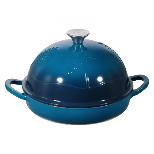 VEVOR Schmortopf aus emailliertem Gusseisen, 4,73 L Dutch Oven zum Backen von Sauerteigbrot, robuster Kochtopf mit Deckel & 2 Griffen, geeignet bis 260 °C, Brottopf zum Kochen und Braten
