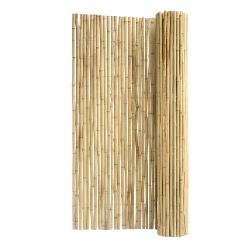 VEVOR Natürlicher gerollter Bambuszaun, umweltfreundlicher Sichtschutzzaun aus Bambus, 1,83 m H x 2,44 m L x 1,9 cm T, dekorativer Sichtschutz aus Bambus für Garten, Hinterhof, Balkon, Terrasse, Poolseite
