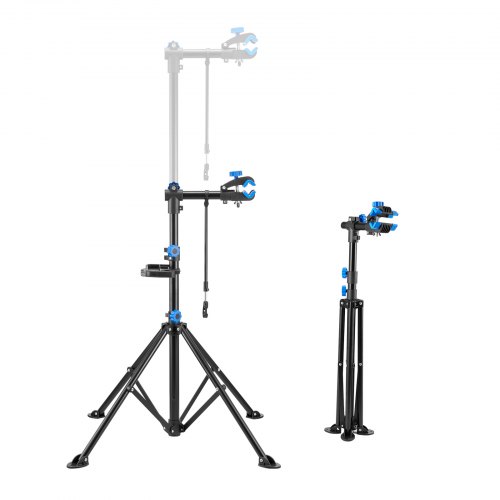 VEVOR Fahrradreparaturständer Fahrradmontageständer (29,9 kg belastbar) mit 835-1440 mm einstellbarer Höhe & magnetischer Werkzeugablage, faltbarer Wartungsständer für Mountainbikes Road Bike