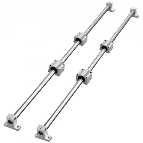 VEVOR Linearführungsschienen-Set, SFC16 1000 mm, 2 Stück 1000 mm SFC16-Führungsschienen, 4 Stück SC16-Gleitblöcke, 4 Stück Schienenstützen, Linearschienen und Lagersatz für automatisierte Ma