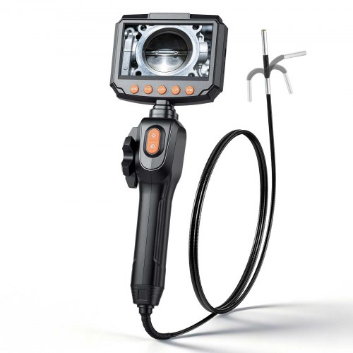 VEVOR Drehbare Endoskopkamera mit Licht, Inspektionskamera mit Zwei-Wege beweglichem Kopf, IP67 Wasserdichte Rohrkamera mit 4,3 Zoll Display 1,5m Kabel 2600mAh Akku, 3,9mm Boreskopkamera für Auto Haus