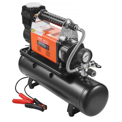 

VEVOR 12-V-Hochleistungsluftkompressor mit 6-l-Tank-Kit, tragbarer 6,35-CFM-Reifenfüller, 150-PSI-Offroad-Luftkompressor mit digitalem Druckmesser, Reifenfüller für LKWs, Autos, SUVs, 4x4-Fahrzeuge, Wohnmobile