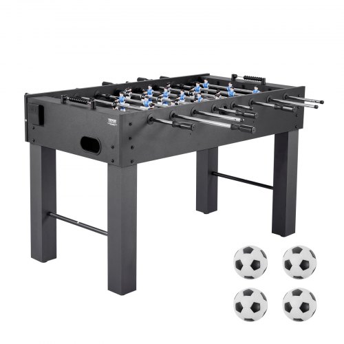 VEVOR Tischfußballtisch in Standardgröße (1372 x 737 x 878 mm), Indoor-Kickertisch für Zuhause, Familie und Spielzimmer, langlebiges Set, inkl. 4 Bällen & Punktezähler & 2 Getränkehaltern