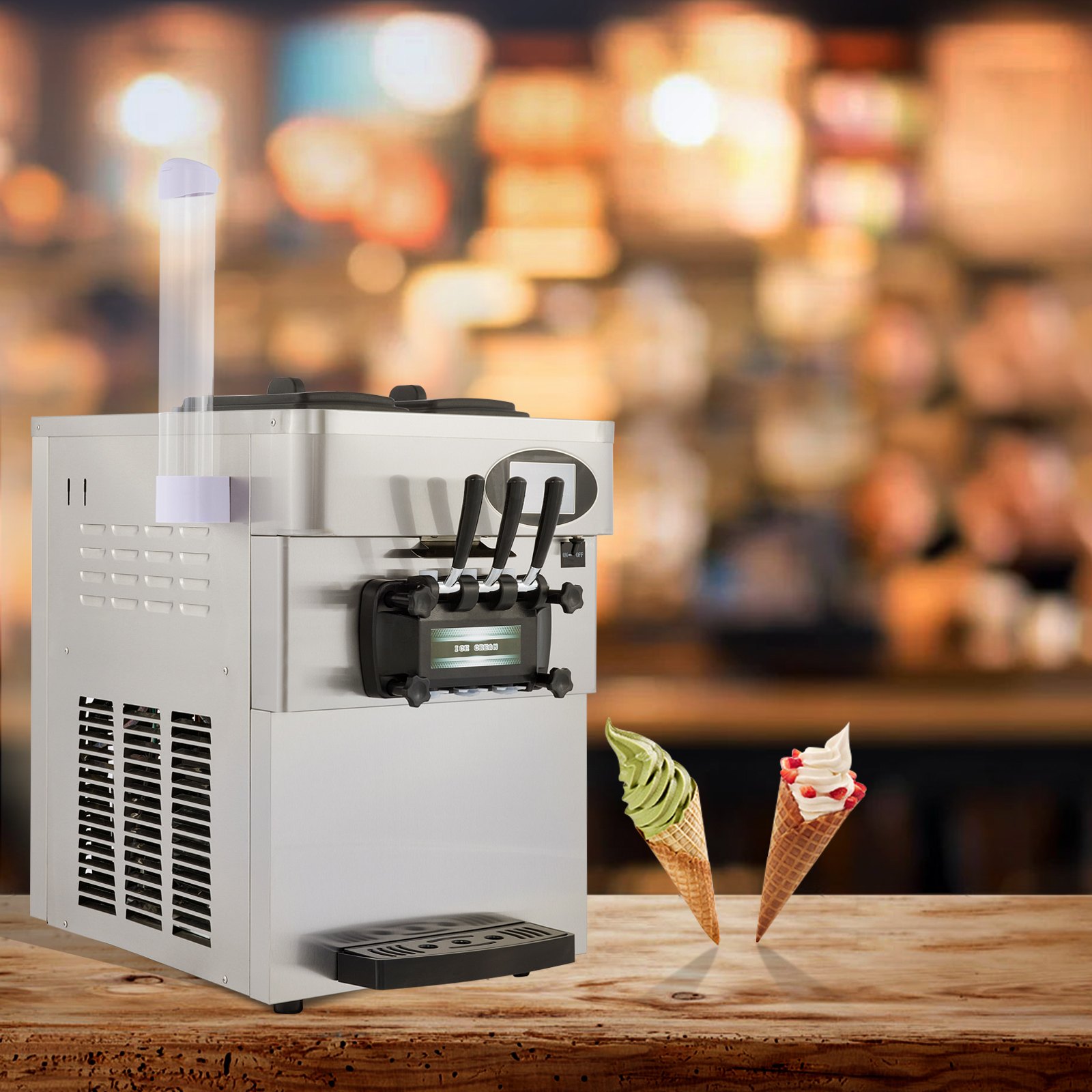 kommerzielle Softeismaschine YKF826T mit 2+1 Geschmack 2200W VEVOR DE