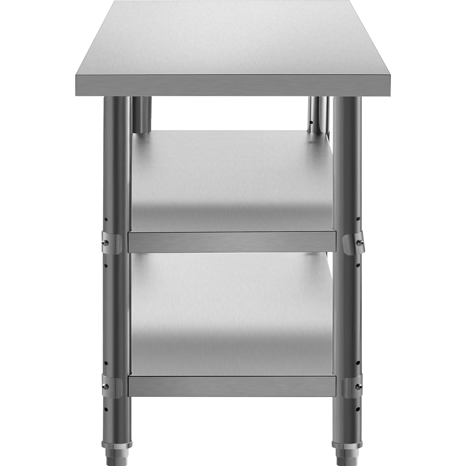 Ciounmb Edelstahl Arbeitstisch 80x40cm - 3 Böden Für Küche & Gastronomie
