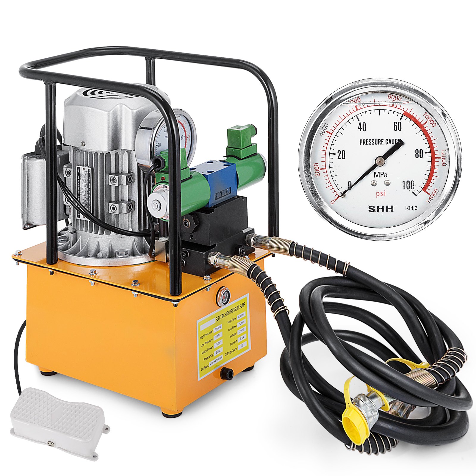 VEVOR Elektrisch Angetriebene Hydraulikpumpe Doppeltwirkend