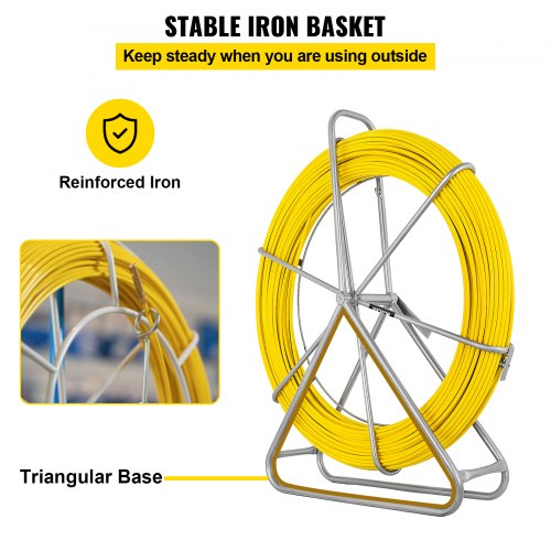 KOOTANS Fiberglas-Fischband Set – 10-teilig, 4 Mm Durchmesser, Bis 3,3 M, Für Kabelverlegung