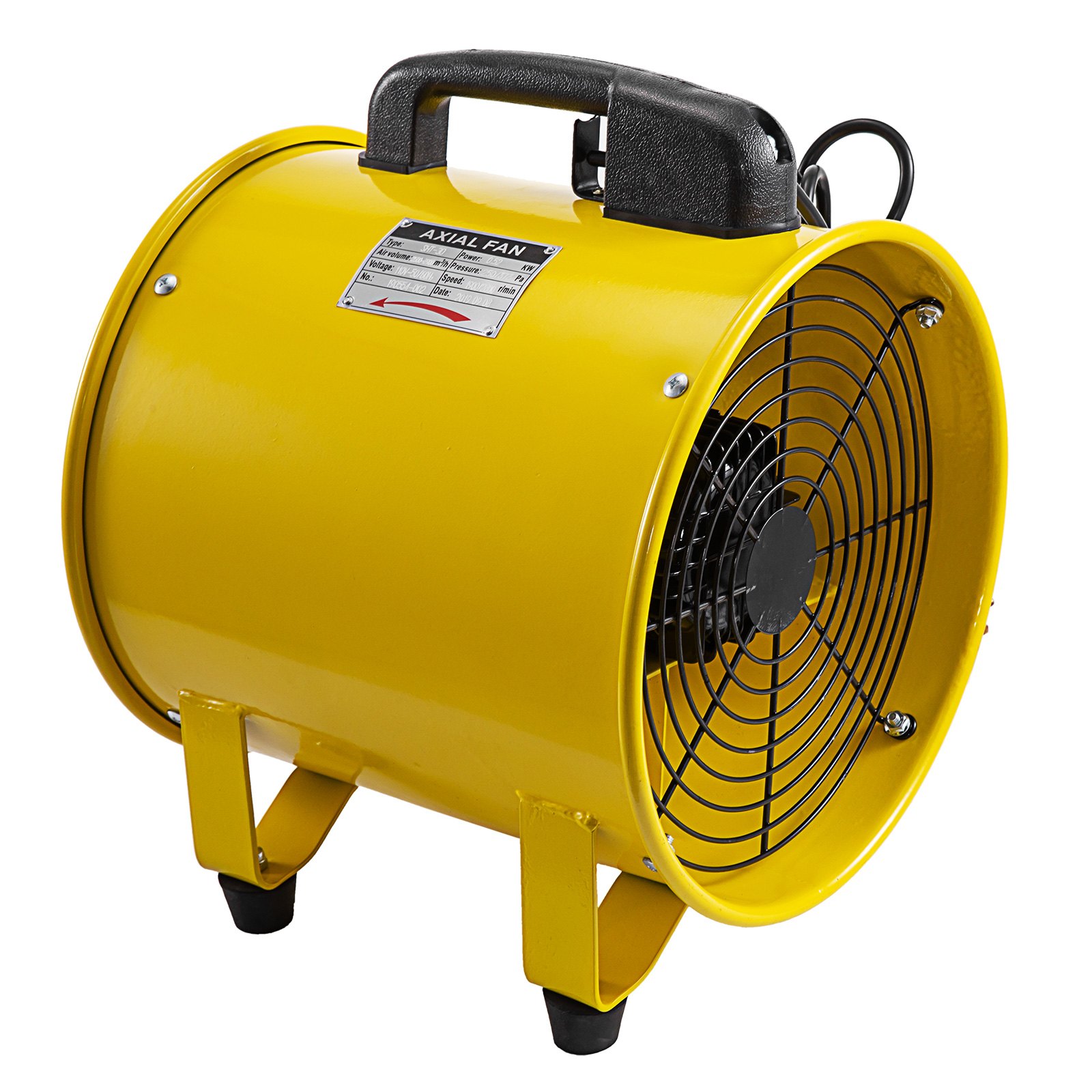 Produktbild von Industrieventilator Axialgebläse 3900 M³/h Mit 10 M Schlauch – 520 W, 2800 U/min, 3 Jahre Garantie
