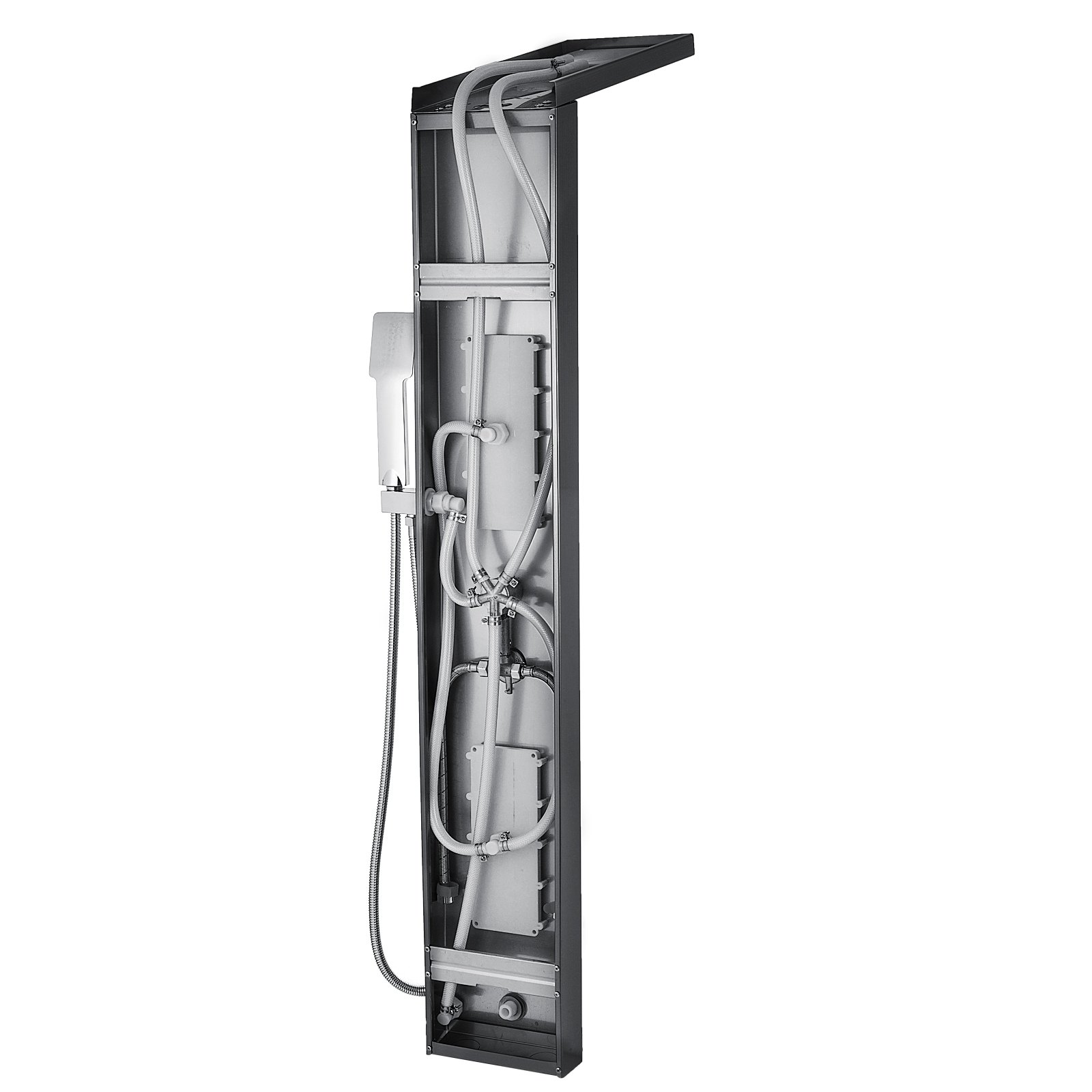 VEVOR 5-in-1 Duschpaneel Mit Regenkopf & Massagedüsen - Edelstahl Duschsäule 1345 Mm