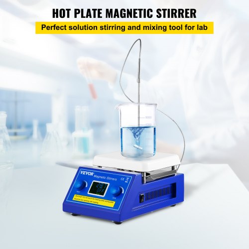 Steinberg Systems Magnetrührer Mit Heizplatte - 2 Liter, 50-1500 U/min, 0-260°C, Labor Rührer