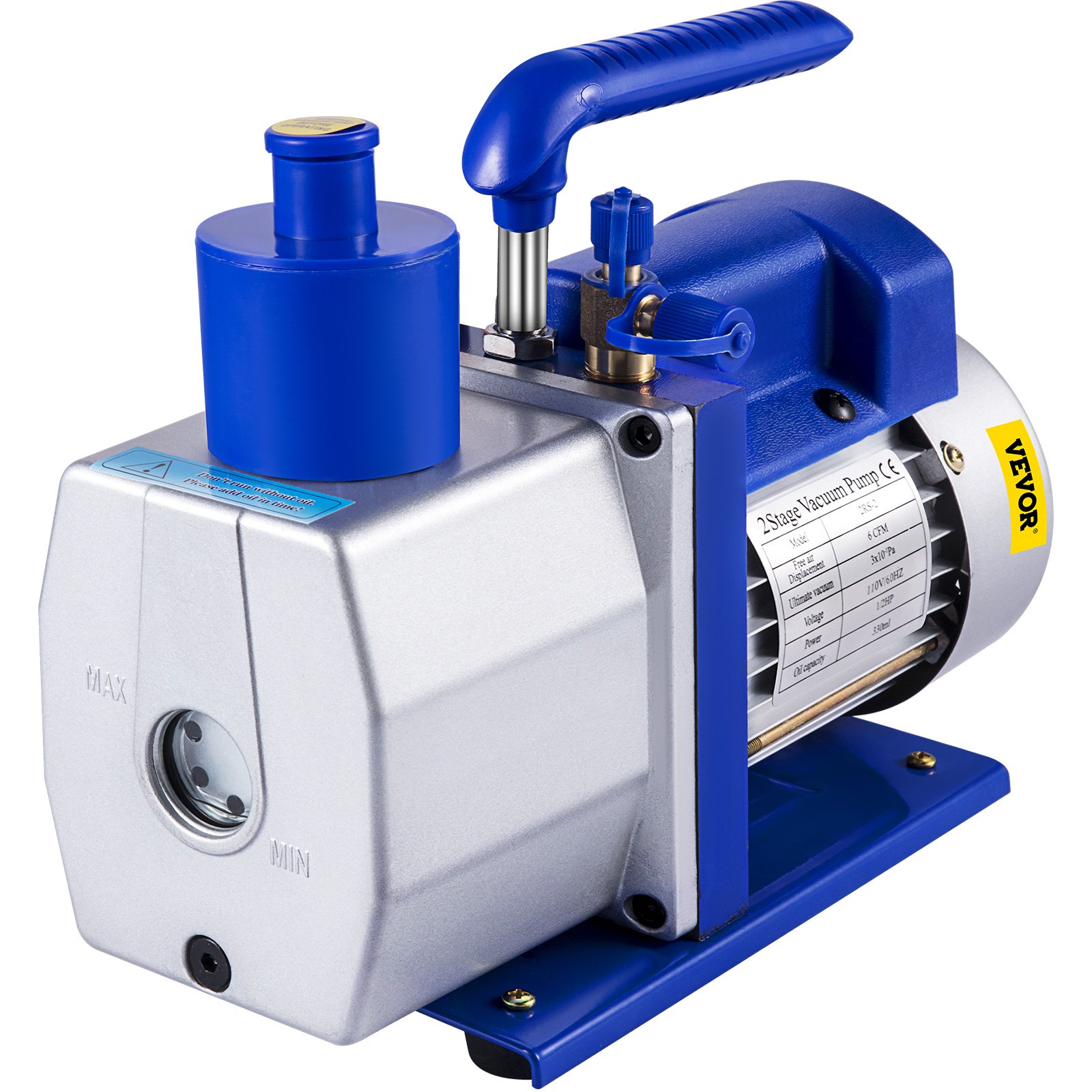 VEVOR Vakuumpumpe 6CFM Klima Vakuumpumpe Set 1 2HP Vacuum Pump 220 V vevor-vakuumpumpe-6cfm-klima-vakuumpumpe-set-1-2hp-vacuum-pump-220-v