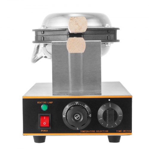 VEVOR Waffeleisen 1500W - Kommerzieller Waffelmaker Für 6 Stück