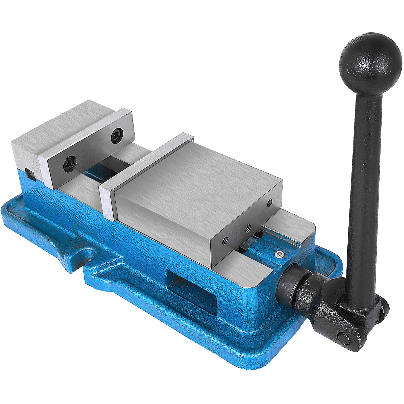 Schraubstock 10cm Klemmbereich - Blaue Tischzwinge Für Bohrmaschinen