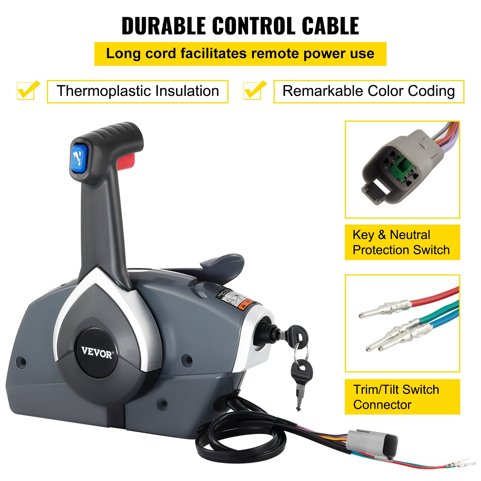 Einhebel-Schaltbox Ultraflex B90 Seitlicher Aufbau