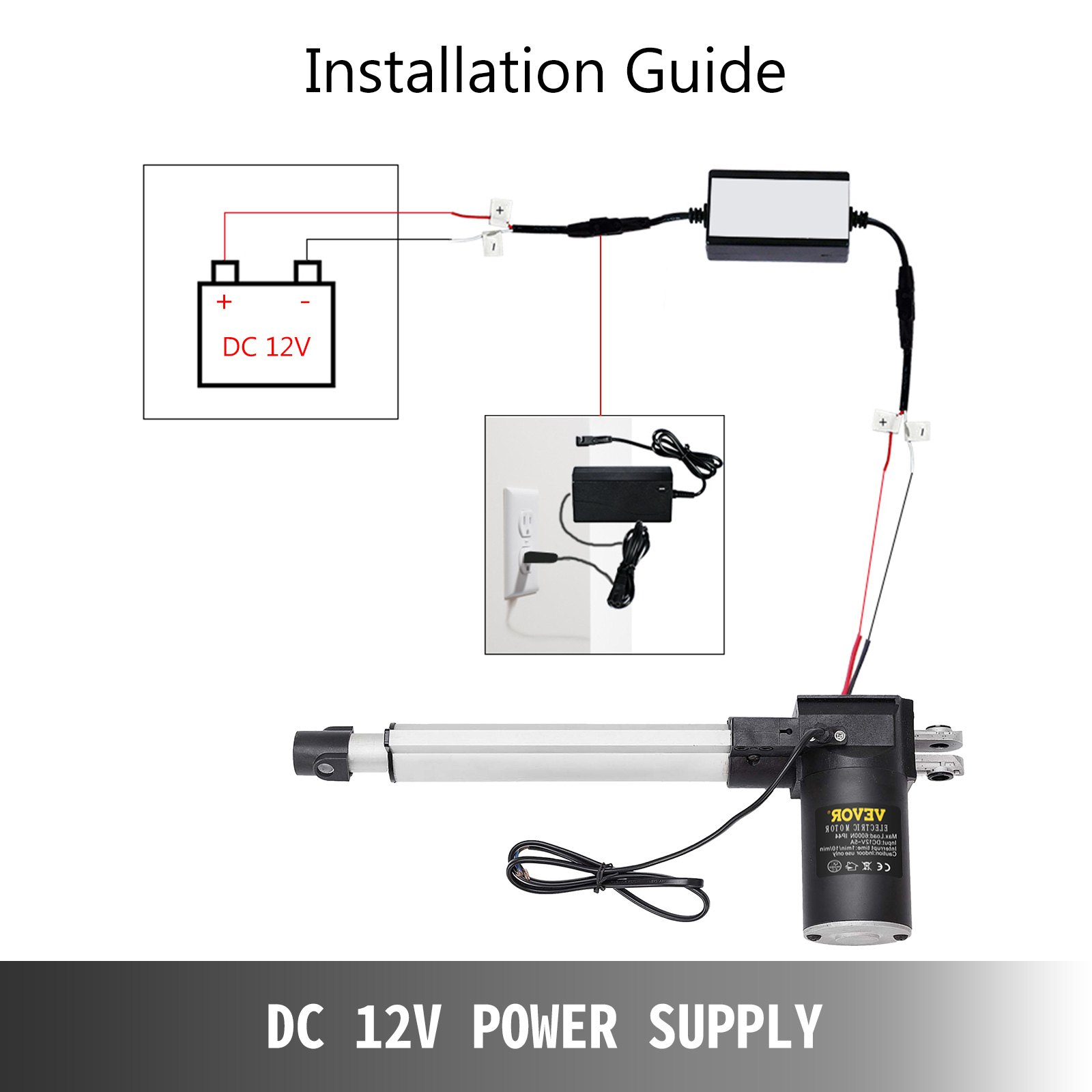 1200MM 12V 24V 6000N Elektrischer Linearantrieb Elektrozylinder B – Linearantrieb Onlineshop