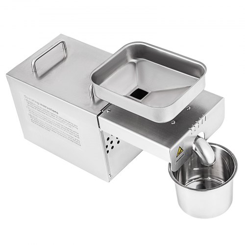 610W Edelstahl Ölpresse Automatisch - Heiß & Kaltpressung Für Nüsse & Samen