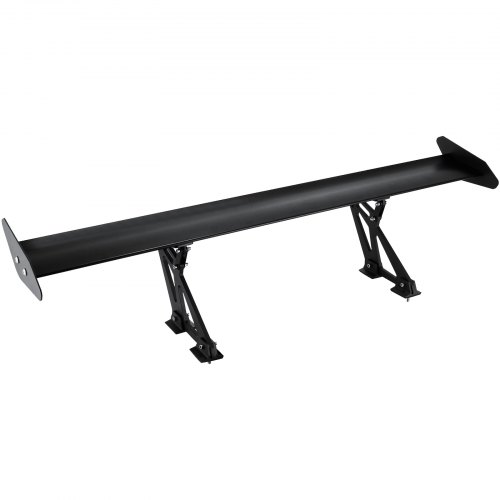 

BuoQua Alerón de Alas Traseras GT, de Aleación de Aluminio Spoiler Trasero Universal Único con Una Sola Cubierta Alerón Trasero Aerodinámico, Negro Ligero, con Soportes Ajustables para Automóviles