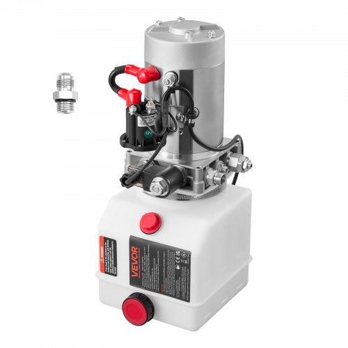 

VEVOR Bomba Hidráulica de Simple Efecto 4 Cuartos 12 V CC, Bomba del Remolque Volquete Caudal de 3,4 L/min, Presión Máxima de Alivio de 22 MPa, para Elevación de Vehículos, Elevadores de Tijera