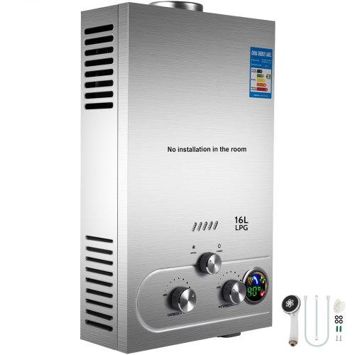 

16l Calentador De Agua De Gas Licuado 32kw Glp Calentador De Agua Lcd Digital