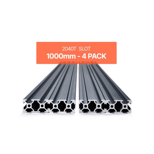 

VEVOR 4 PCS Perfiles de Extrusión de Aluminio 2040 con Ranura en T 1 m, Negro