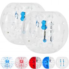VEVOR Bubble Soccer Pelota de Burbuja Zorb Ball Bola Inflable Pelotas Hinchables Gigantes Bubble Ball Bubble Football 1.2 M Transparente con Manijas 2 Piezas