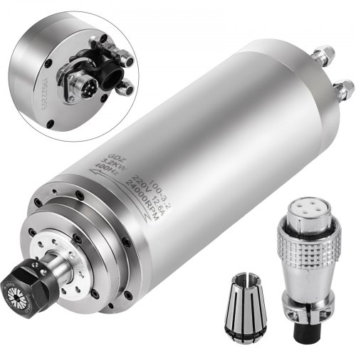 VEVOR 3.0KW Motor Refrigerado por Agua 220V-250V Motor del Husillo CNC Water Cooled Spindle Motor