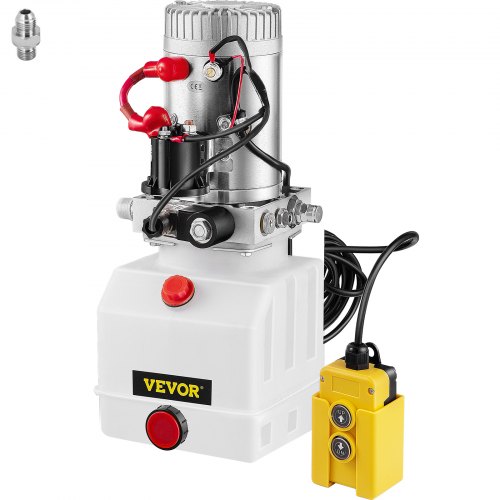 

VEVOR Bomba Hidráulica 4L Bomba Hidráuli Eléctrica 2850R / MIN Bomba Hidráulica de Acción DC 12V Bomba Hidráulica con Tanque de Combustible 1.6-3KW Bomba Hidráulica de Acción Simple 1500 PS